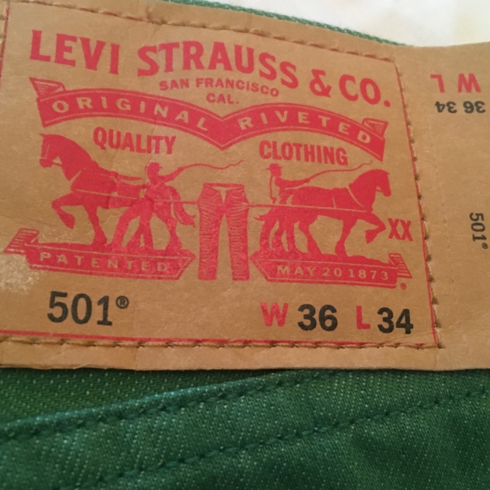 Celery green Levi's Jeans